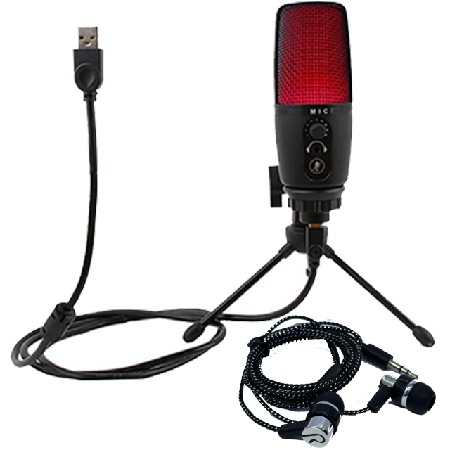 Micro Thu Âm NMC9793 USB tặng kèm tai nghe in ear