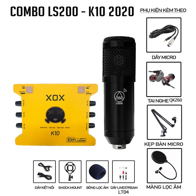 Bộ Livestream dưới 2 triệu Micro NMC LS200 và Card XOX K10 bản mới