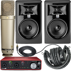Combo RODE NT1A, Scarlett 4i4, JBL 305P MKII, Audio Technica ATH-M30x