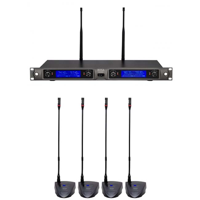 Micro cổ ngỗng không dây 4 micro Bosa KU4800