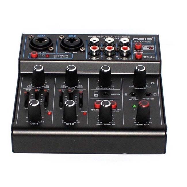 Bàn Trộn Âm Mixer Mini Size Bluetooth Oris KT MP32