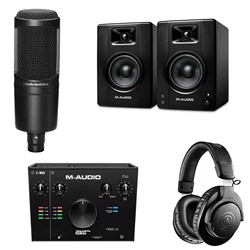 Combo phòng thu Micro Audio Technica AT2020 và Soundcard Maudio Air 192x4