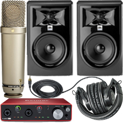 Combo RODE NT1A, Scarlett 4i4, JBL 305P MKII, Audio Technica ATH-M30x