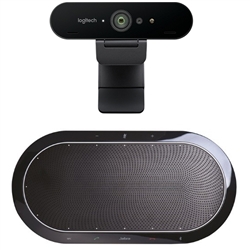 Combo Phòng Họp Trực Tuyến Webcam Brio 4K và Loa kèm mic Jabra 810MS/UC