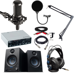 Combo Thu Âm Chuyên Nghiệp Audio Technica AT2035 và các thiết bị Interface, Tai nghe, Loa, Phụ kiện Recording