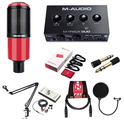 Combo thu âm Takstar K320 và Soundcard Maudio Mtrack Duo