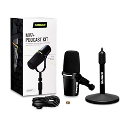 Micro Thu Âm Podcast Shure MV7+ kit Dynamic - Hàng chính hãng