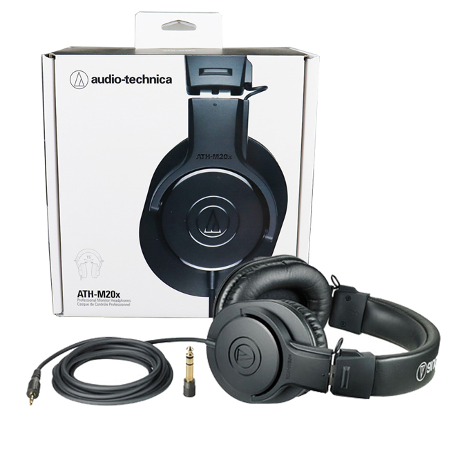 Combo-thu-am-nhac-va-podcast-danh-cho-ca-nhan-Tai-nghe-kiem-am-audio-technica-ath-m20x-kem-phu-kien-thong-audio